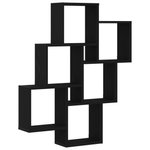 Casa si Gradina - Mobilier - Biblioteci si rafturi - Rafturi - Dulap de perete din lemn negru de stejar 78x15x92 cm MDF - Infinity.ro