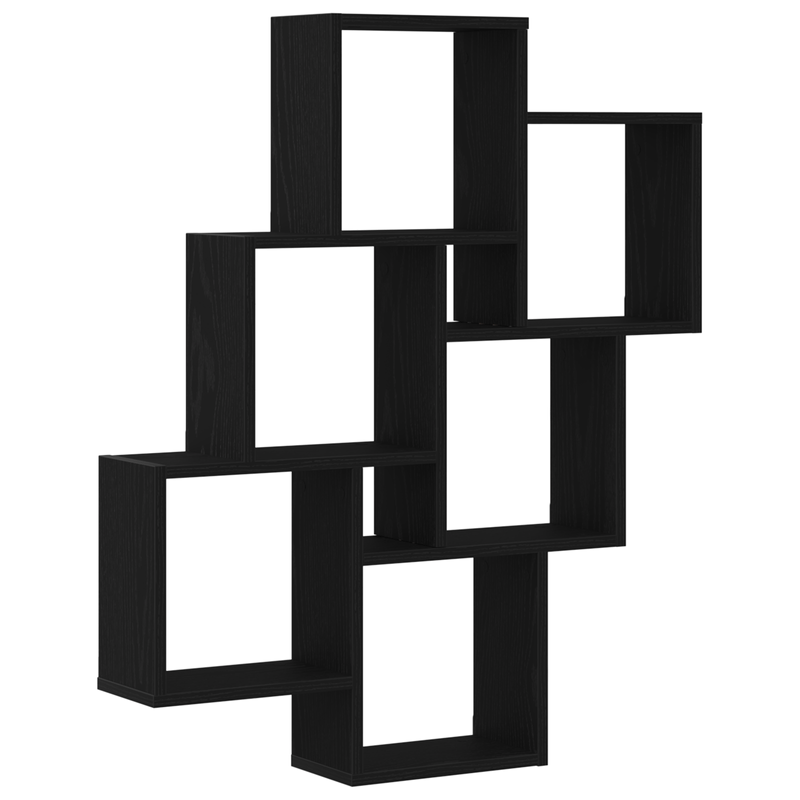 Casa si Gradina - Mobilier - Biblioteci si rafturi - Rafturi - Dulap de perete din lemn negru de stejar 78x15x92 cm MDF - Infinity.ro