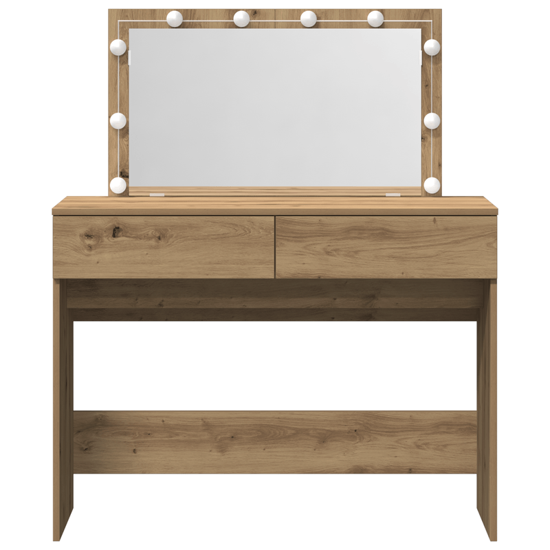 Casa si Gradina - Mobilier - Comode si corpuri - Masute de toaleta - Masa de toaleta cu LED Stejar artizanal 100x40x120 cm - Infinity.ro