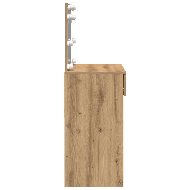 Casa si Gradina - Mobilier - Comode si corpuri - Masute de toaleta - Masa de toaleta cu LED Stejar artizanal 100x40x120 cm - Infinity.ro