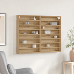 Casa si Gradina - Mobilier - Biblioteci si rafturi - Rafturi - Dulap cu vitrina, stejar artizanal 100x8,5x75 cm lemn prelucrat - Infinity.ro