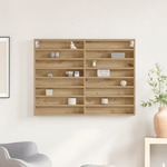 Casa si Gradina - Mobilier - Biblioteci si rafturi - Rafturi - Dulap cu vitrina, stejar artizanal 100x8,5x75 cm lemn prelucrat - Infinity.ro