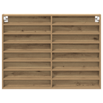 Casa si Gradina - Mobilier - Biblioteci si rafturi - Rafturi - Dulap cu vitrina, stejar artizanal 100x8,5x75 cm lemn prelucrat - Infinity.ro