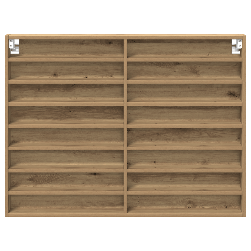 Casa si Gradina - Mobilier - Biblioteci si rafturi - Rafturi - Dulap cu vitrina, stejar artizanal 100x8,5x75 cm lemn prelucrat - Infinity.ro