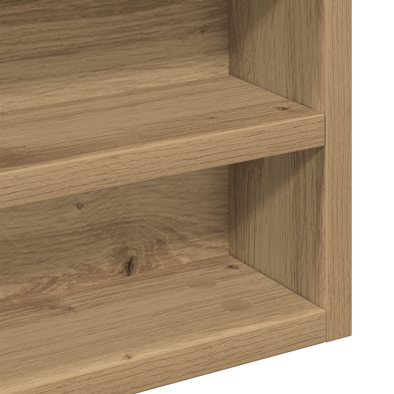Casa si Gradina - Mobilier - Biblioteci si rafturi - Rafturi - Dulap cu vitrina, stejar artizanal 100x8,5x75 cm lemn prelucrat - Infinity.ro