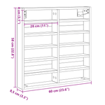 Casa si Gradina - Mobilier - Biblioteci si rafturi - Rafturi - Dulap cu vitrina, stejar artizanal 60x8,5x58 cm lemn prelucrat - Infinity.ro