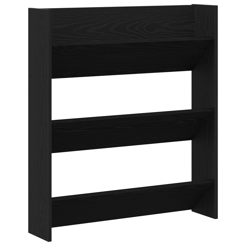 Casa si Gradina - Mobilier - Organizare si depozitare - Organizator incaltaminte - Dulap pentru pantofi  Negru Stejar 80x18x90 cm Lemn prelucrat - Infinity.ro