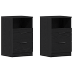 Casa si Gradina - Mobilier - Comode si corpuri - Noptiere - Noptiere, 2 buc., stejar negru, 40x35x65 cm, lemn prelucrat - Infinity.ro