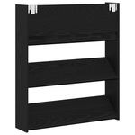 Casa si Gradina - Mobilier - Organizare si depozitare - Organizator incaltaminte - Dulap pentru pantofi  Negru Stejar 80x18x90 cm Lemn prelucrat - Infinity.ro