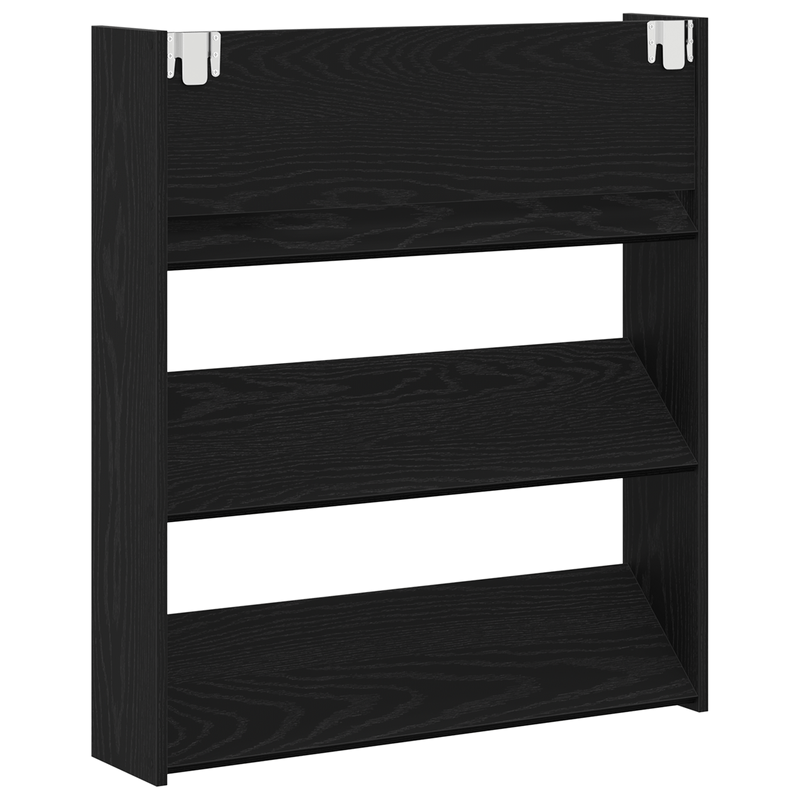 Casa si Gradina - Mobilier - Organizare si depozitare - Organizator incaltaminte - Dulap pentru pantofi  Negru Stejar 80x18x90 cm Lemn prelucrat - Infinity.ro