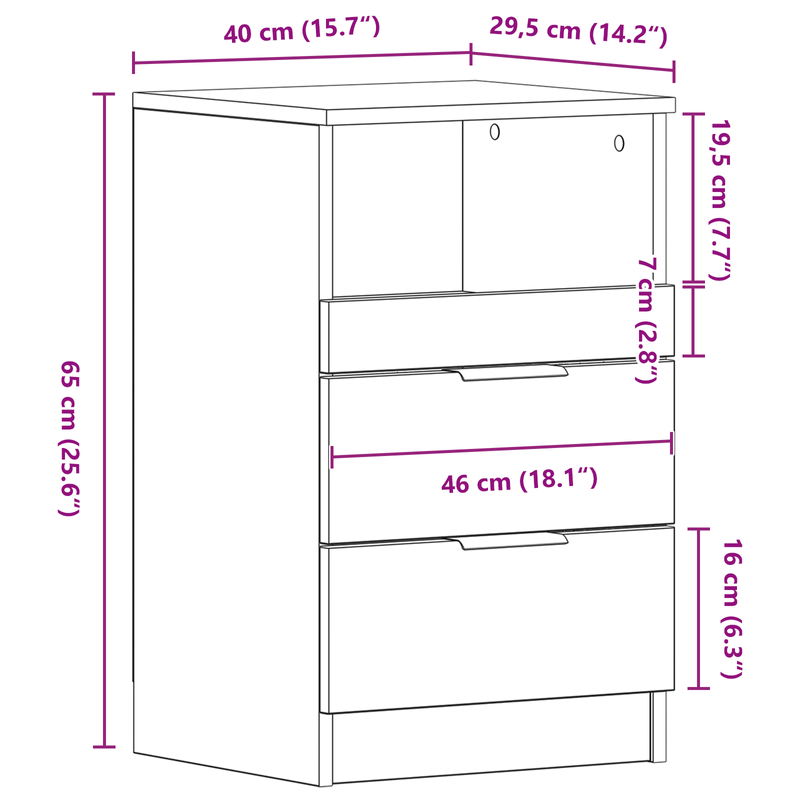 Casa si Gradina - Mobilier - Comode si corpuri - Noptiere - Noptiere, 2 buc., stejar negru, 40x35x65 cm, lemn prelucrat - Infinity.ro