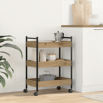 Casa si Gradina - Mobilier - Comode si corpuri - Corpuri bucatarie - Carucior bucatarie, stejar artizanal 50x30x70 cm lemn prelucrat - Infinity.ro