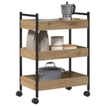 Casa si Gradina - Mobilier - Comode si corpuri - Corpuri bucatarie - Carucior bucatarie, stejar artizanal 50x30x70 cm lemn prelucrat - Infinity.ro