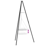 Electronice si Electrocasnice - Electrocasnice bucatarie - Aparate de gatit & desert - Aparate de gatit cu aburi - Tripod pentru gatit la foc de tabara cu gratar 170 cm otel - Infinity.ro