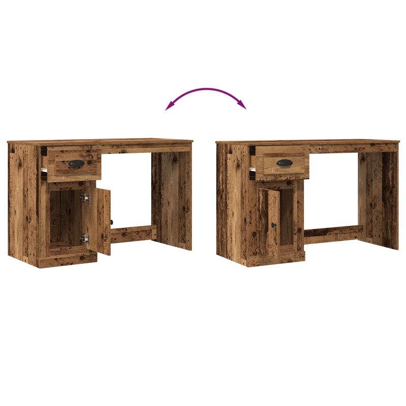 Casa si Gradina - Mobilier - Mese si birouri - Birouri - Birou cu depozitare, lemn vechi, 50x115x75 cm, lemn prelucrat - Infinity.ro