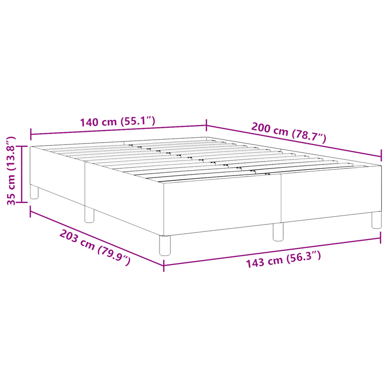 Casa si Gradina - Mobilier - Paturi si accesorii - Paturi - Cadru de pat, gri inchis, 140x200 cm, velur - Infinity.ro