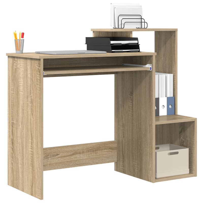 Casa si Gradina - Mobilier - Mese si birouri - Birouri - Birou de Calculator Sonoma Oak Stejar Sonoma MDF cu furnir de stejar - Infinity.ro