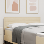 Casa si Gradina - Mobilier - Paturi si accesorii - Accesorii paturi - Tablie de pat design linii, crem, 160 cm, textil - Infinity.ro