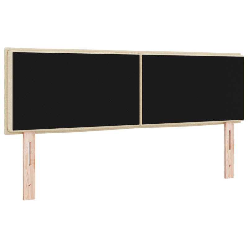 Casa si Gradina - Mobilier - Paturi si accesorii - Accesorii paturi - Tablie de pat design linii, crem, 160 cm, textil - Infinity.ro