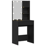 Casa si Gradina - Mobilier - Comode si corpuri - Masute de toaleta - masa de toaleta LED  in stejar negru, 60x40x140 cm, Fabricata din lemn prelucrat - Infinity.ro