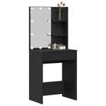 Casa si Gradina - Mobilier - Comode si corpuri - Masute de toaleta - masa de toaleta LED  in stejar negru, 60x40x140 cm, Fabricata din lemn prelucrat - Infinity.ro