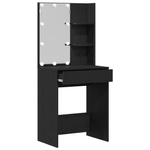 Casa si Gradina - Mobilier - Comode si corpuri - Masute de toaleta - masa de toaleta LED  in stejar negru, 60x40x140 cm, Fabricata din lemn prelucrat - Infinity.ro