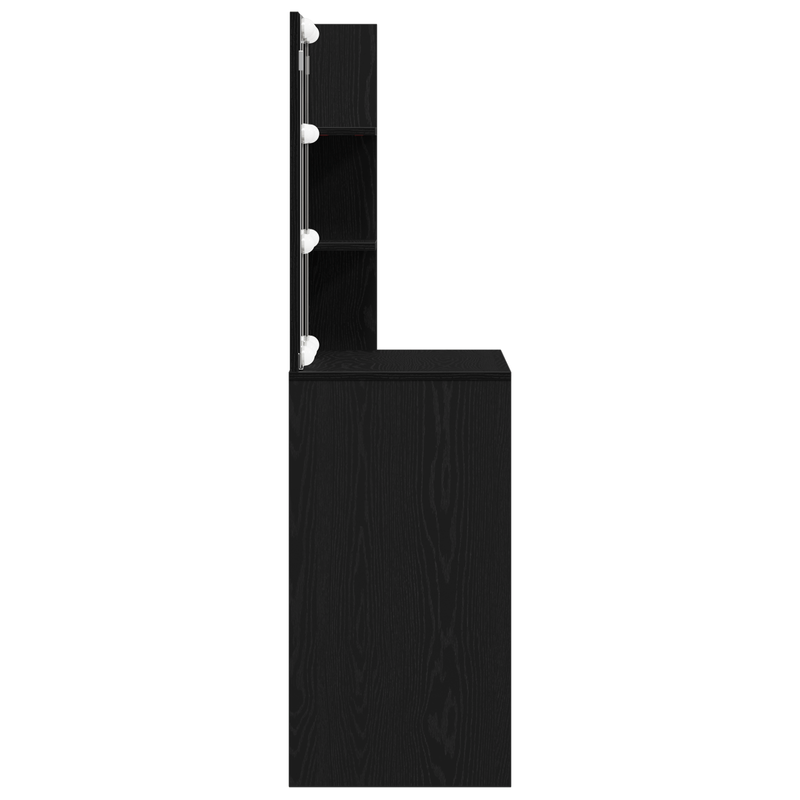 Casa si Gradina - Mobilier - Comode si corpuri - Masute de toaleta - masa de toaleta LED  in stejar negru, 60x40x140 cm, Fabricata din lemn prelucrat - Infinity.ro