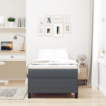 Casa si Gradina - Mobilier - Paturi si accesorii - Paturi - Cadru de pat, gri inchis, 100x200 cm, velur - Infinity.ro