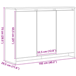 Casa si Gradina - Mobilier - Comode si corpuri - Comode - Dulap, stejar negru, 102x33x75 cm, lemn prelucrat - Infinity.ro