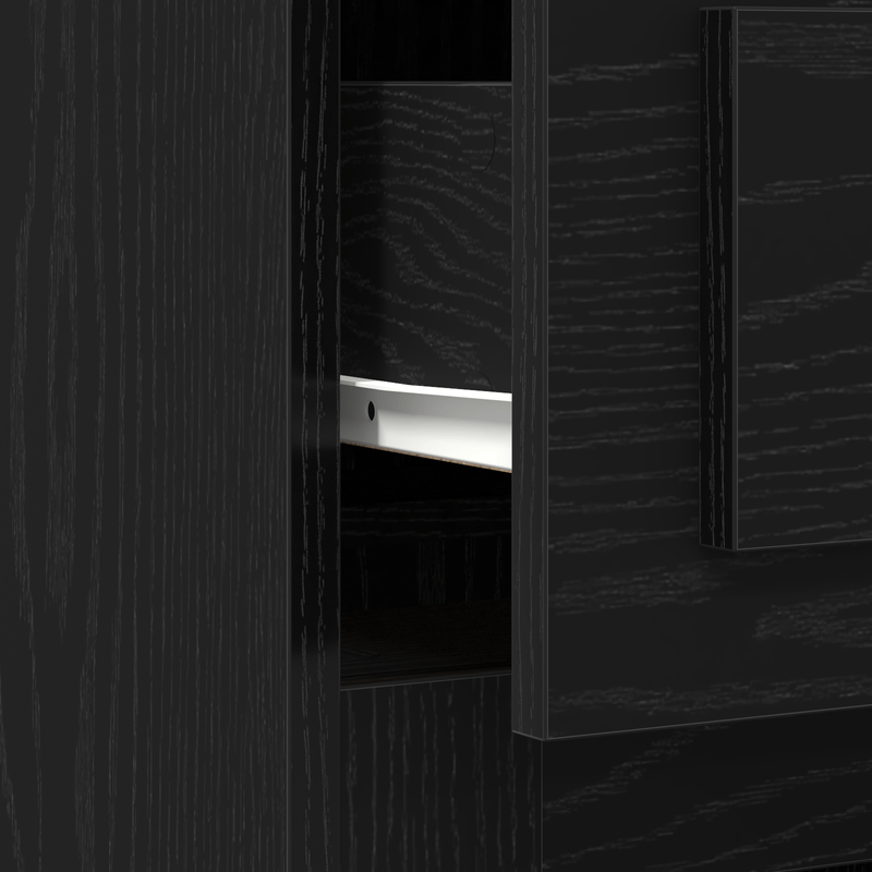 Casa si Gradina - Mobilier - Mese si birouri - Birouri - Birou cu depozitare, stejar negru, 50x115x75 cm, lemn prelucrat - Infinity.ro