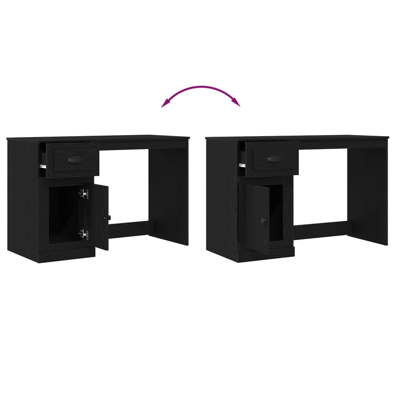 Casa si Gradina - Mobilier - Mese si birouri - Birouri - Birou cu depozitare, stejar negru, 50x115x75 cm, lemn prelucrat - Infinity.ro