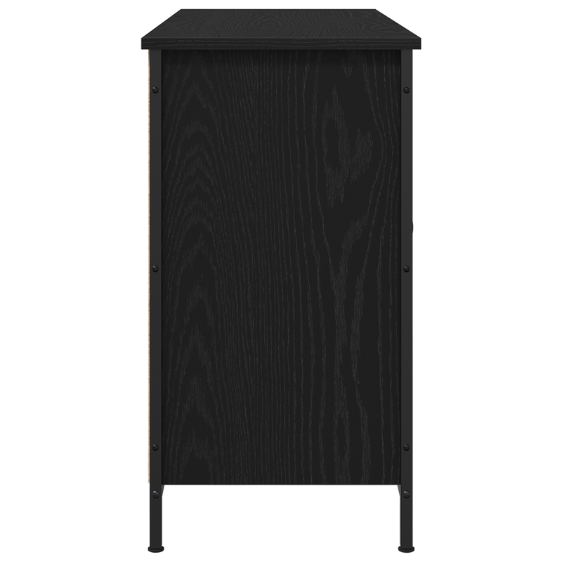 Casa si Gradina - Mobilier - Comode si corpuri - Comode - Dulap TV, stejar negru, 101x35x65 cm, lemn prelucrat & otel - Infinity.ro