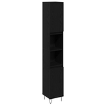 Casa si Gradina - Mobilier - Mobilier baie - Comode baie - Dulap de baie, stejar negru, 30x30x190 cm, lemn prelucrat - Infinity.ro