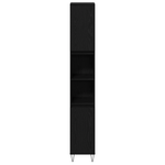Casa si Gradina - Mobilier - Mobilier baie - Comode baie - Dulap de baie, stejar negru, 30x30x190 cm, lemn prelucrat - Infinity.ro