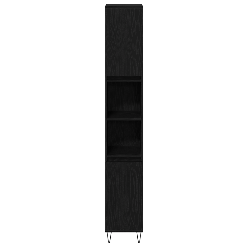 Casa si Gradina - Mobilier - Mobilier baie - Comode baie - Dulap de baie, stejar negru, 30x30x190 cm, lemn prelucrat - Infinity.ro