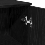 Casa si Gradina - Mobilier - Mobilier baie - Comode baie - Dulap de baie, stejar negru, 30x30x190 cm, lemn prelucrat - Infinity.ro