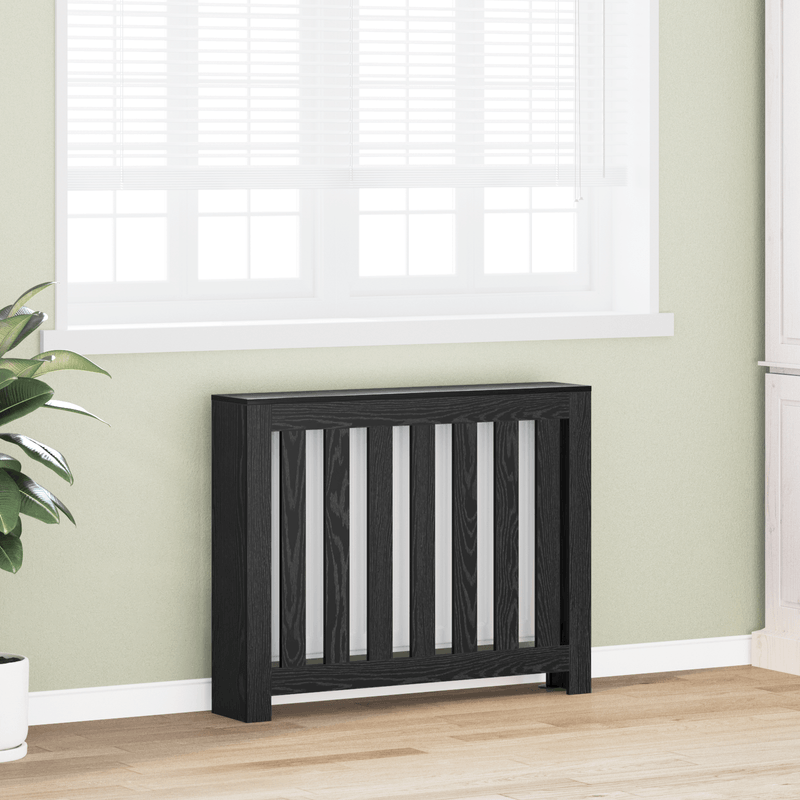 Casa si Gradina - Termice - Calorifere si accesorii - Accesorii calorifere - Husa pentru Radiatoare Stejar Negru 104x20x82 cm Lemn Ingineresc - Infinity.ro