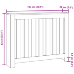 Casa si Gradina - Termice - Calorifere si accesorii - Accesorii calorifere - Husa pentru Radiatoare Stejar Negru 104x20x82 cm Lemn Ingineresc - Infinity.ro
