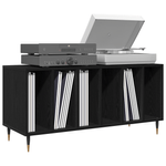 Casa si Gradina - Mobilier - Dulapuri si sifoniere - Dulapuri - Dulap pentru discuri, stejar negru 100x38x48 cm lemn prelucrat - Infinity.ro