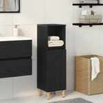 Casa si Gradina - Mobilier - Mobilier baie - Comode baie - Dulap de baie, stejar negru, 30x30x100 cm, lemn prelucrat - Infinity.ro