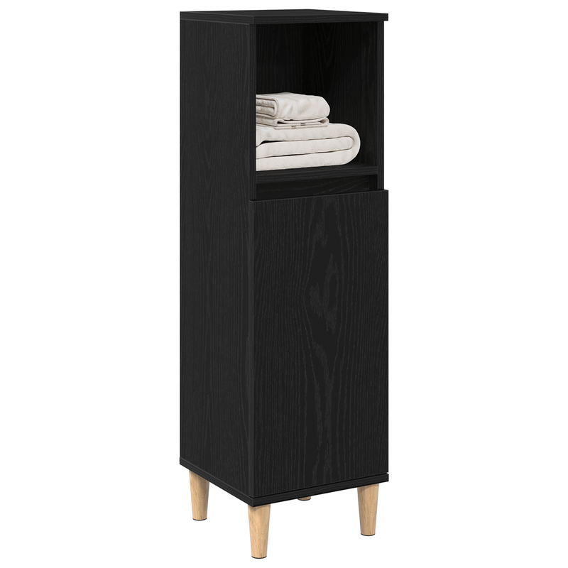Casa si Gradina - Mobilier - Mobilier baie - Comode baie - Dulap de baie, stejar negru, 30x30x100 cm, lemn prelucrat - Infinity.ro