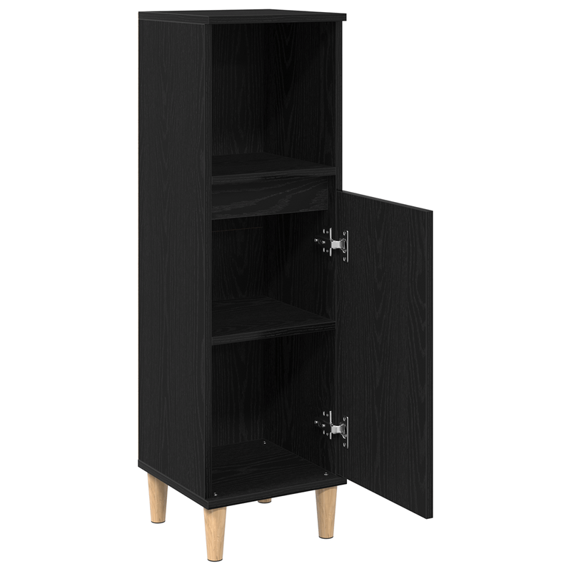 Casa si Gradina - Mobilier - Mobilier baie - Comode baie - Dulap de baie, stejar negru, 30x30x100 cm, lemn prelucrat - Infinity.ro