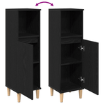 Casa si Gradina - Mobilier - Mobilier baie - Comode baie - Dulap de baie, stejar negru, 30x30x100 cm, lemn prelucrat - Infinity.ro