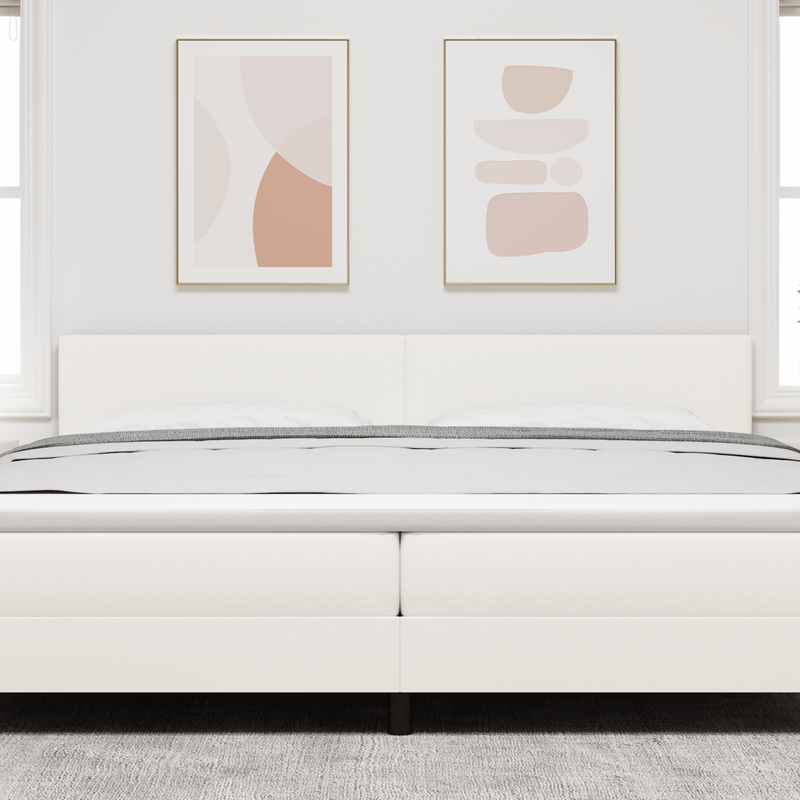 Casa si Gradina - Mobilier - Paturi si accesorii - Accesorii paturi - Tablie de pat design simplu, crem, 200 cm, velur - Infinity.ro