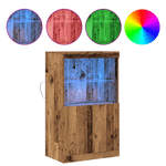 Casa si Gradina - Mobilier - Comode si corpuri - Comode - Bufet cu Lumina LED Lemn Vechi 60x37x100 cm - Infinity.ro