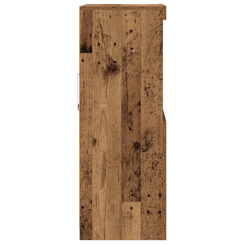 Casa si Gradina - Mobilier - Comode si corpuri - Comode - Bufet cu Lumina LED Lemn Vechi 60x37x100 cm - Infinity.ro