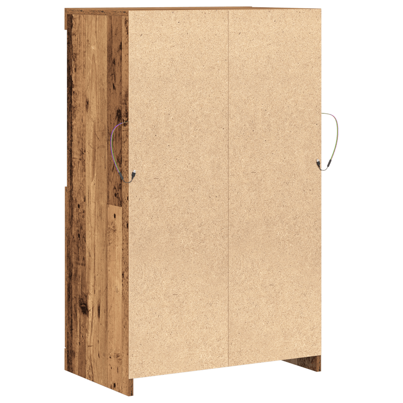 Casa si Gradina - Mobilier - Comode si corpuri - Comode - Bufet cu Lumina LED Lemn Vechi 60x37x100 cm - Infinity.ro