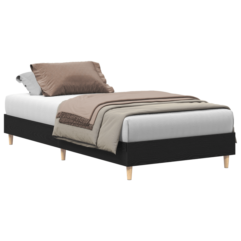 Casa si Gradina - Mobilier - Paturi si accesorii - Paturi - Cadru de pat, 90x200 cm, stejar negru, lemn prelucrat - Infinity.ro