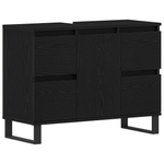 Casa si Gradina - Mobilier - Mobilier baie - Comode baie - Mobilier baie, chiuveta neagra din stejar 80x33x60 cm din lemn prelucrat - Infinity.ro