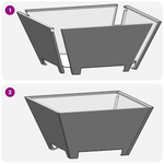 Casa si Gradina - Termice - Sobe, Seminee si accesorii - Seminee - Vatra de foc, negru, patrata, 60x60x30 cm, otel - Infinity.ro